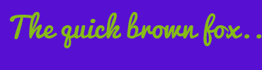Image with Font Color 87BB18 and Background Color 5710D2